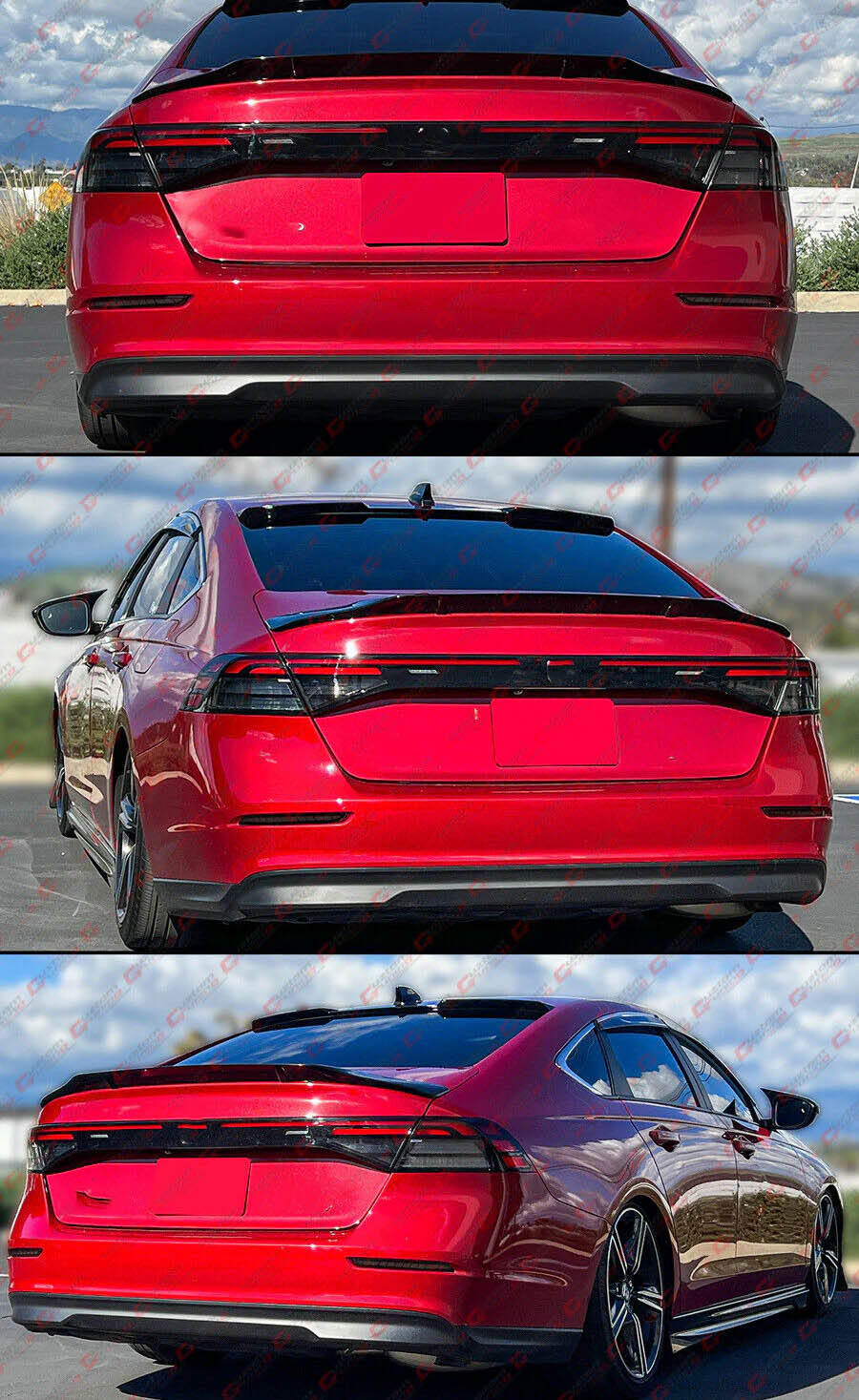 2pcs For 2023-2026 Accord Smoke Lens Rear Bumper Dynamic Sequential LED Light Reflectors - Image 3