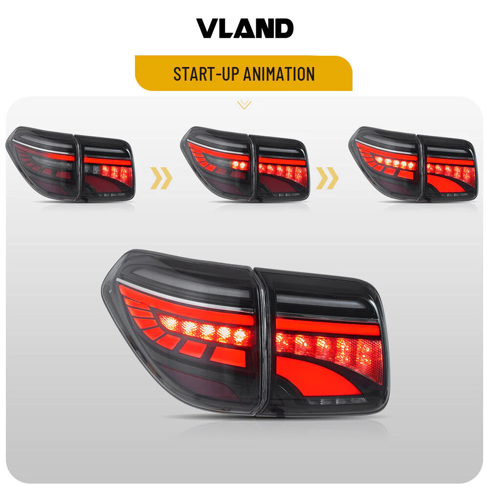 Smoked LED Tail Lights For 2017-2020 Nissan Armada With Start-UP Animation Rear Lamps - Image 5