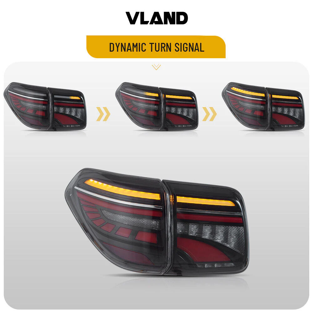 Smoked LED Tail Lights For 2017-2020 Nissan Armada With Start-UP Animation Rear Lamps - Image 6