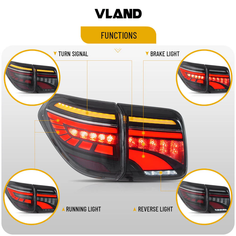 Smoked LED Tail Lights For 2017-2020 Nissan Armada With Start-UP Animation Rear Lamps - Image 9