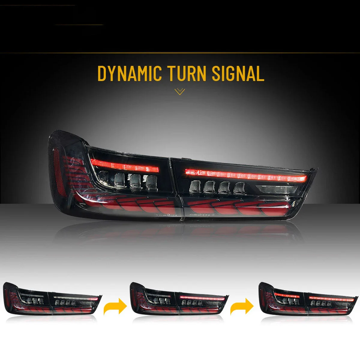 GTS Style Smoke LED Tail Lights W/Animation For BMW G20 G80 M3 330i 340i 2019-2022 - Image 10