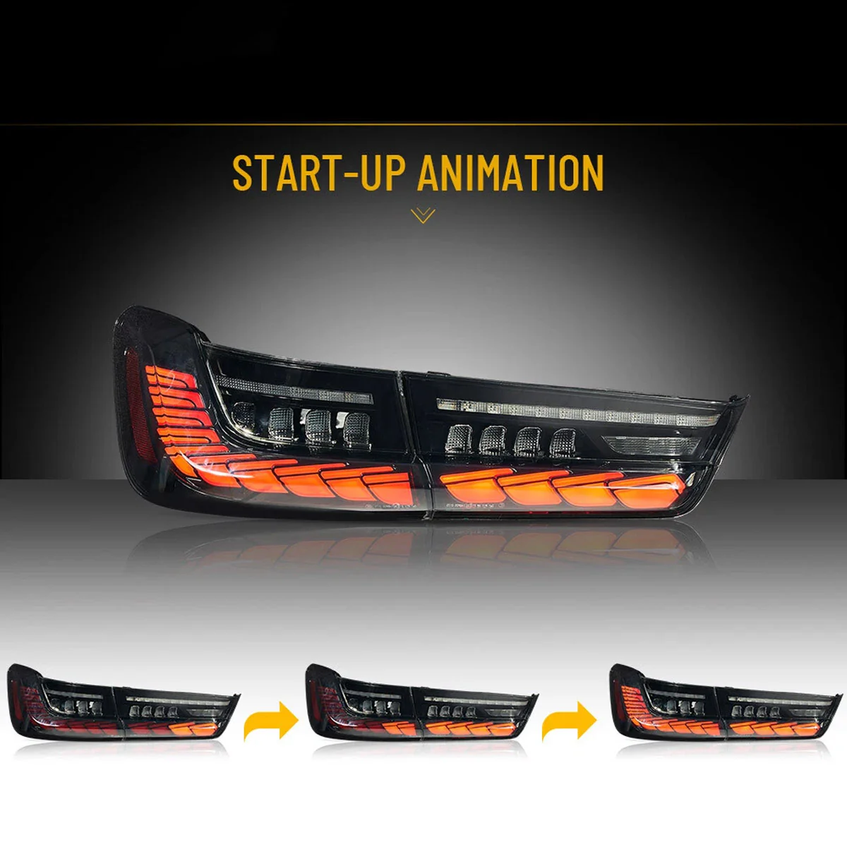 GTS Style Smoke LED Tail Lights W/Animation For BMW G20 G80 M3 330i 340i 2019-2022 - Image 9