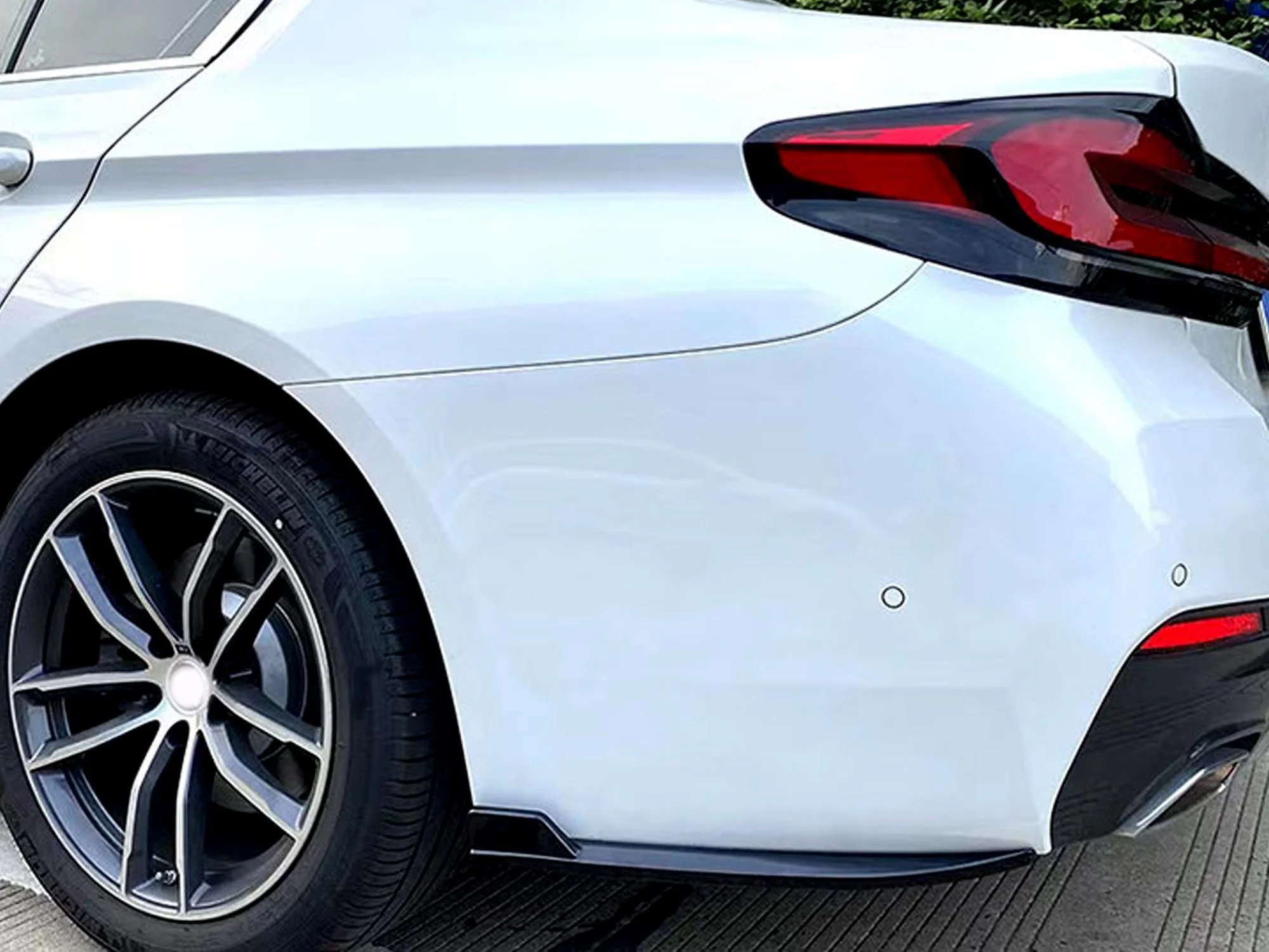 Gloss Black Rear Bumper Side Valences for BMW G20 G28 330I M340i 2019-2022 - Image 2