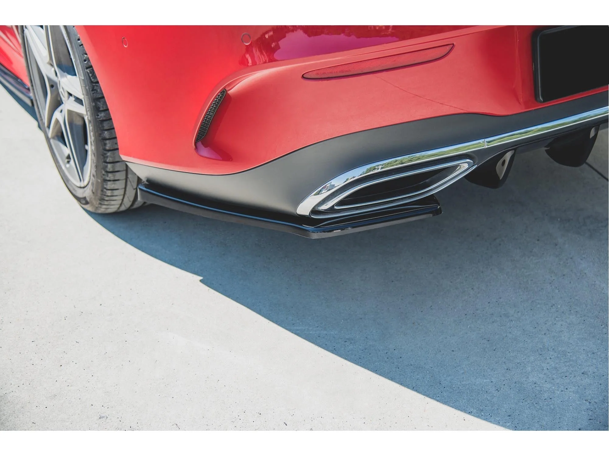 Black Rear Bumper Splitter Side Apron For Mercedes CLA C118 X118 CLA35 CLA45 AMG 2020-2023 - Image 2