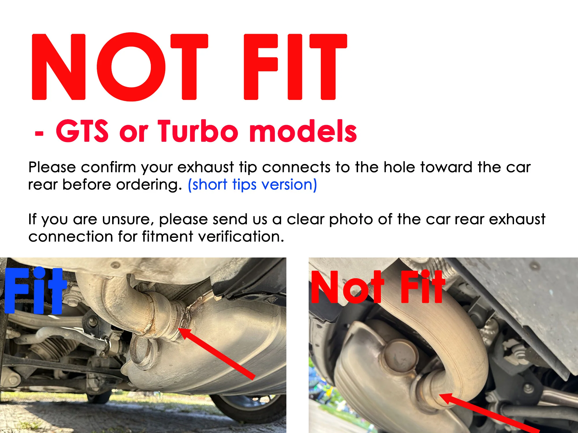 Sporty Exhaust Tips Black For Porsche Cayenne V6 V8 2011-2014 Short Pipe - Image 4