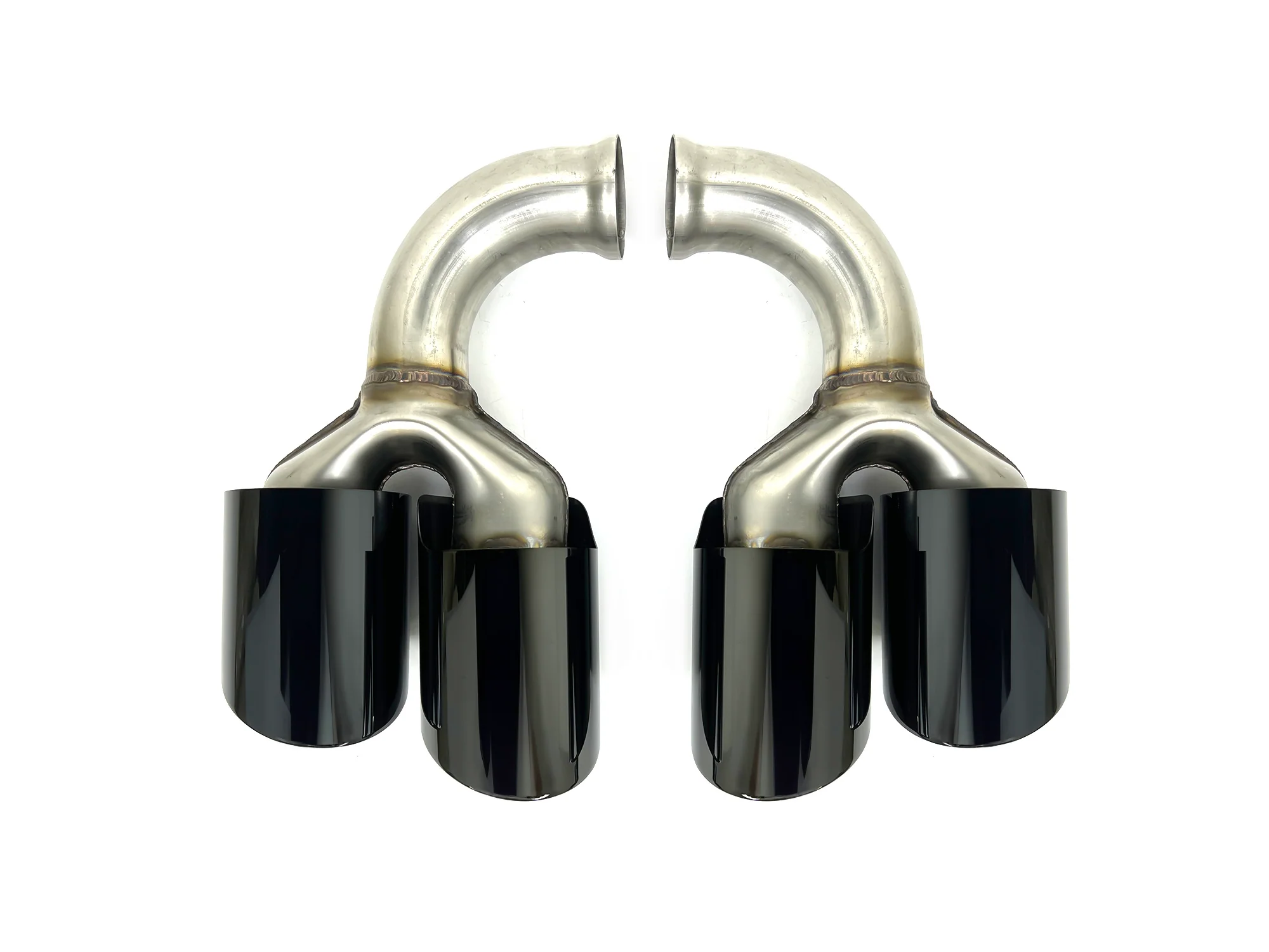 Sporty Exhaust Tips Black For Porsche Cayenne V6 V8 2011-2014 Short Pipe - Image 5