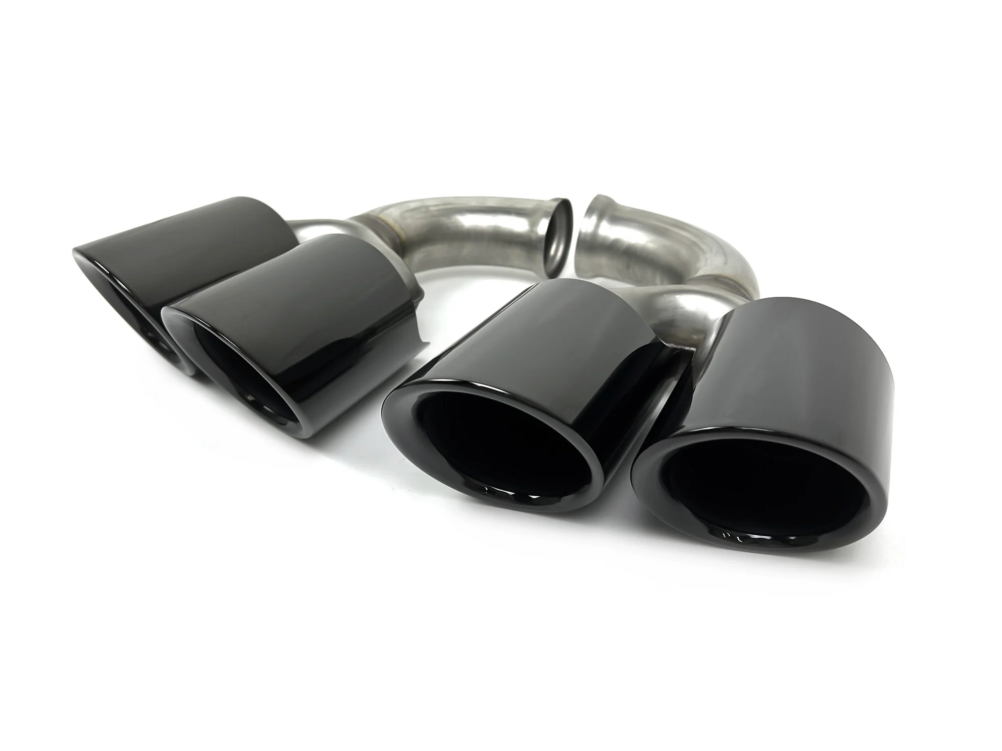 Sporty Exhaust Tips Black For Porsche Cayenne V6 V8 2011-2014 Short Pipe - Image 6