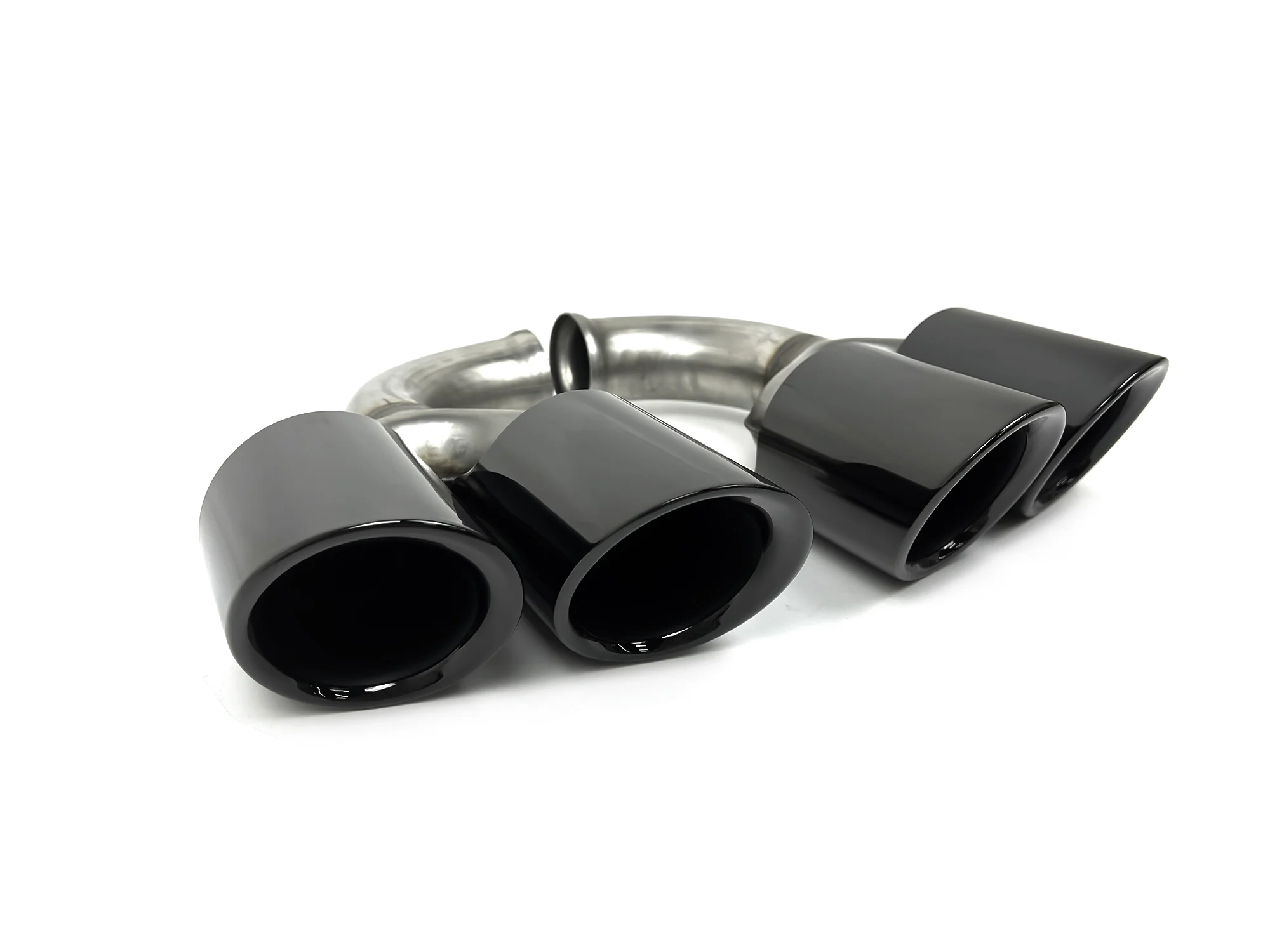 Sporty Exhaust Tips Black For Porsche Cayenne V6 V8 2011-2014 Short Pipe - Image 7