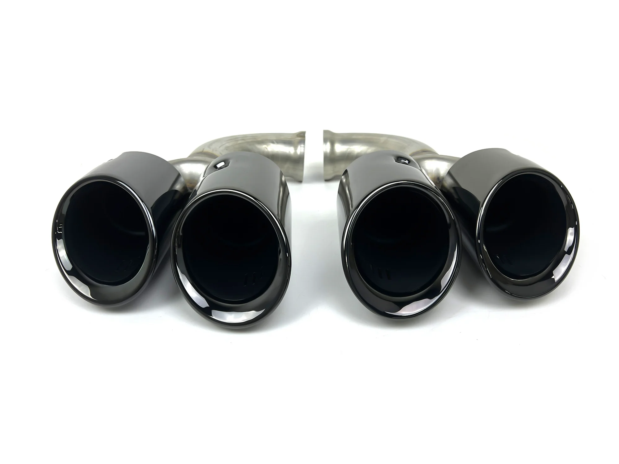 Sporty Exhaust Tips Black For Porsche Cayenne V6 V8 2011-2014 Short Pipe - Image 8