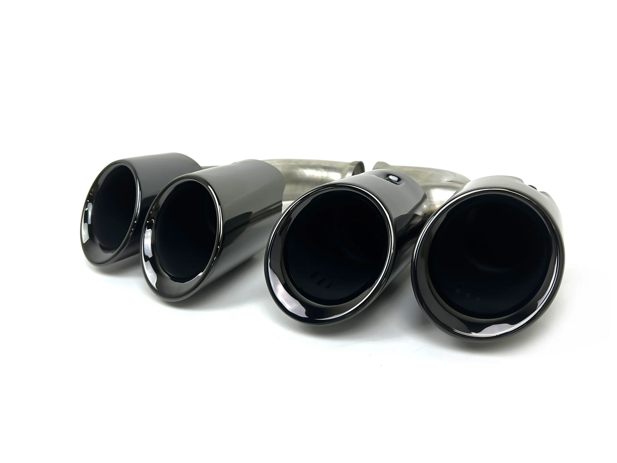 Sporty Exhaust Tips Black For Porsche Cayenne V6 V8 2011-2014 Short Pipe - Image 9