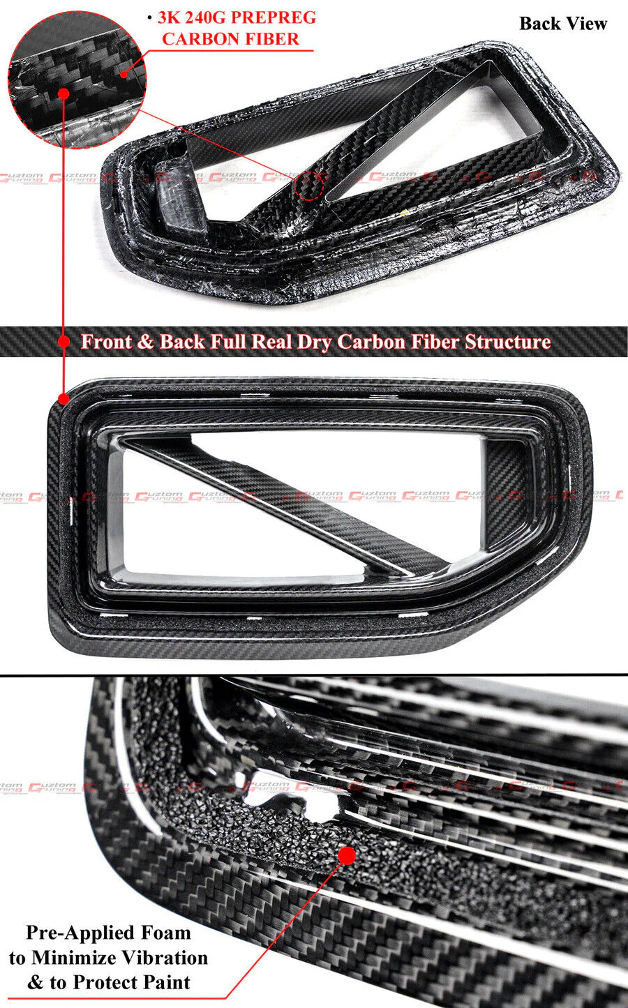 Dry Carbon Fiber Front Nose Kidney Grille for BMW G87 M2 2023-2026 - Image 3