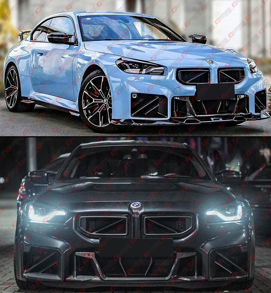 Dry Carbon Fiber Front Nose Kidney Grille for BMW G87 M2 2023-2026 - Image 5