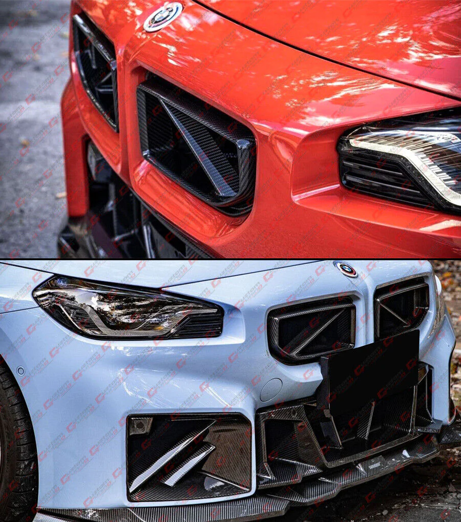 Dry Carbon Fiber Front Nose Kidney Grille for BMW G87 M2 2023-2026 - Image 6