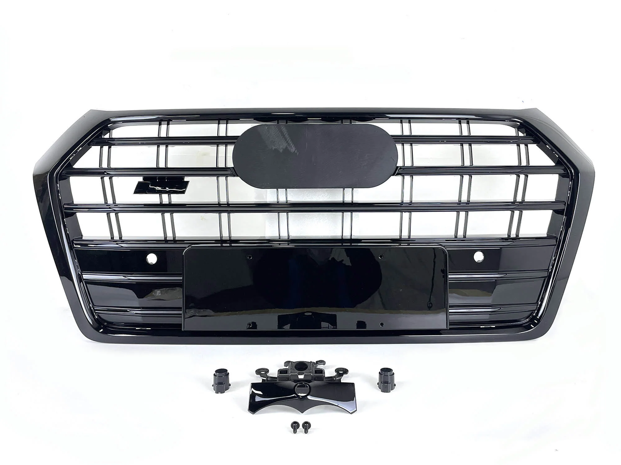 Gloss Black Front Bumper Upper Grille for Audi Q5 SQ5 2018 2019 2020 - Image 4