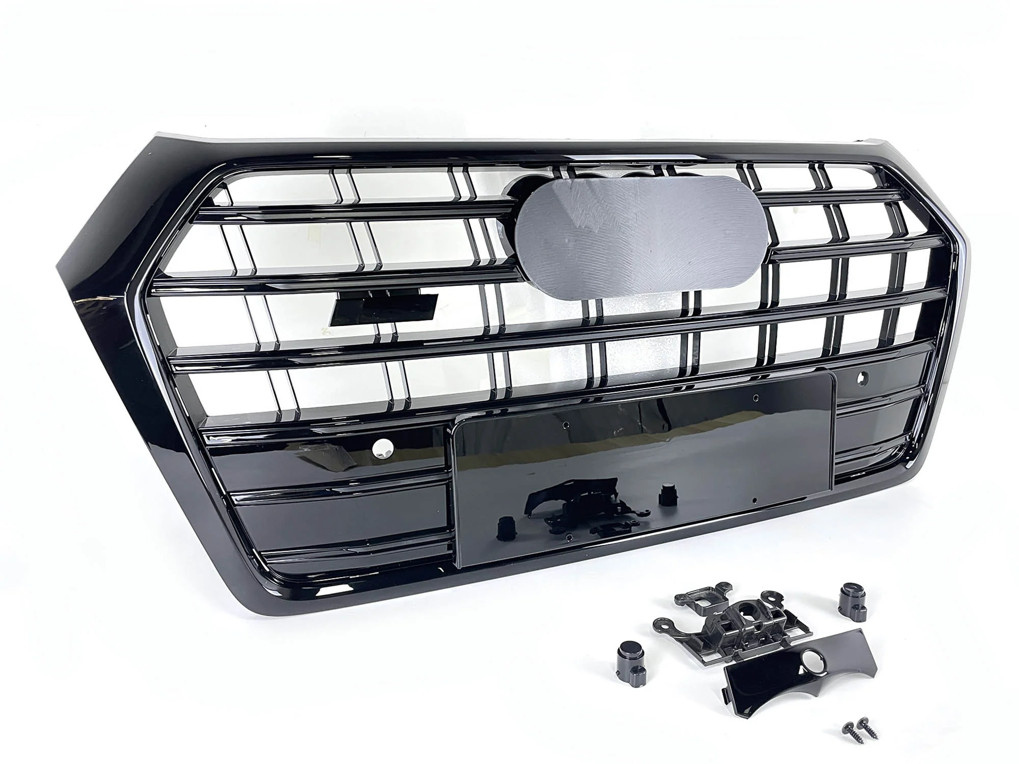 Gloss Black Front Bumper Upper Grille for Audi Q5 SQ5 2018 2019 2020 - Image 5
