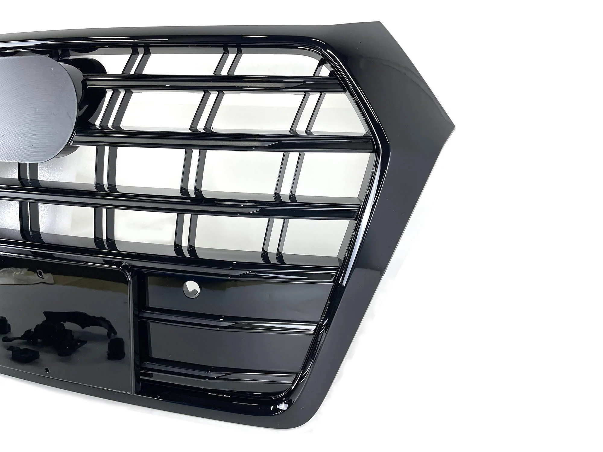 Gloss Black Front Bumper Upper Grille for Audi Q5 SQ5 2018 2019 2020 - Image 9