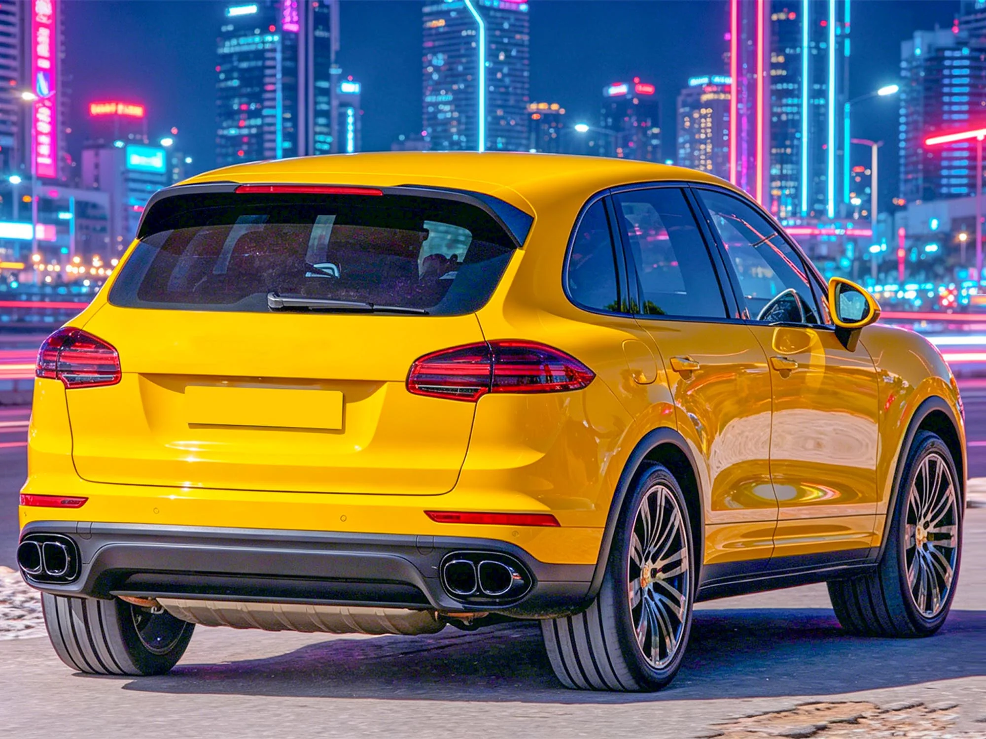 Square Exhaust Pipe Tips Black fit for Porsche Cayenne Base 2015 2016 2017 2018 - Image 3