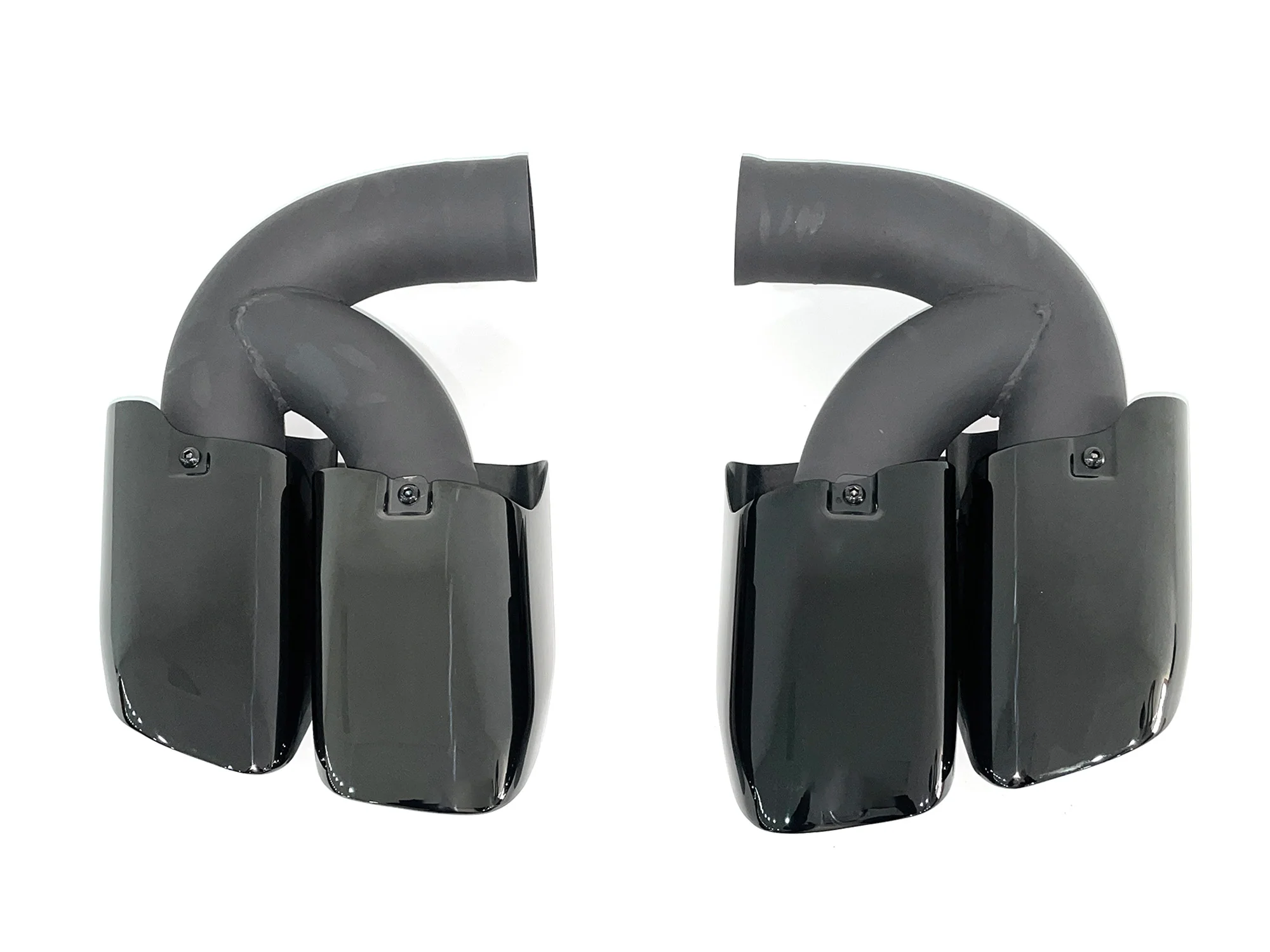 Square Twin Exhaust Tips For 11-14 Porsche Cayenne Base 958.1 Short Pipe - Image 11