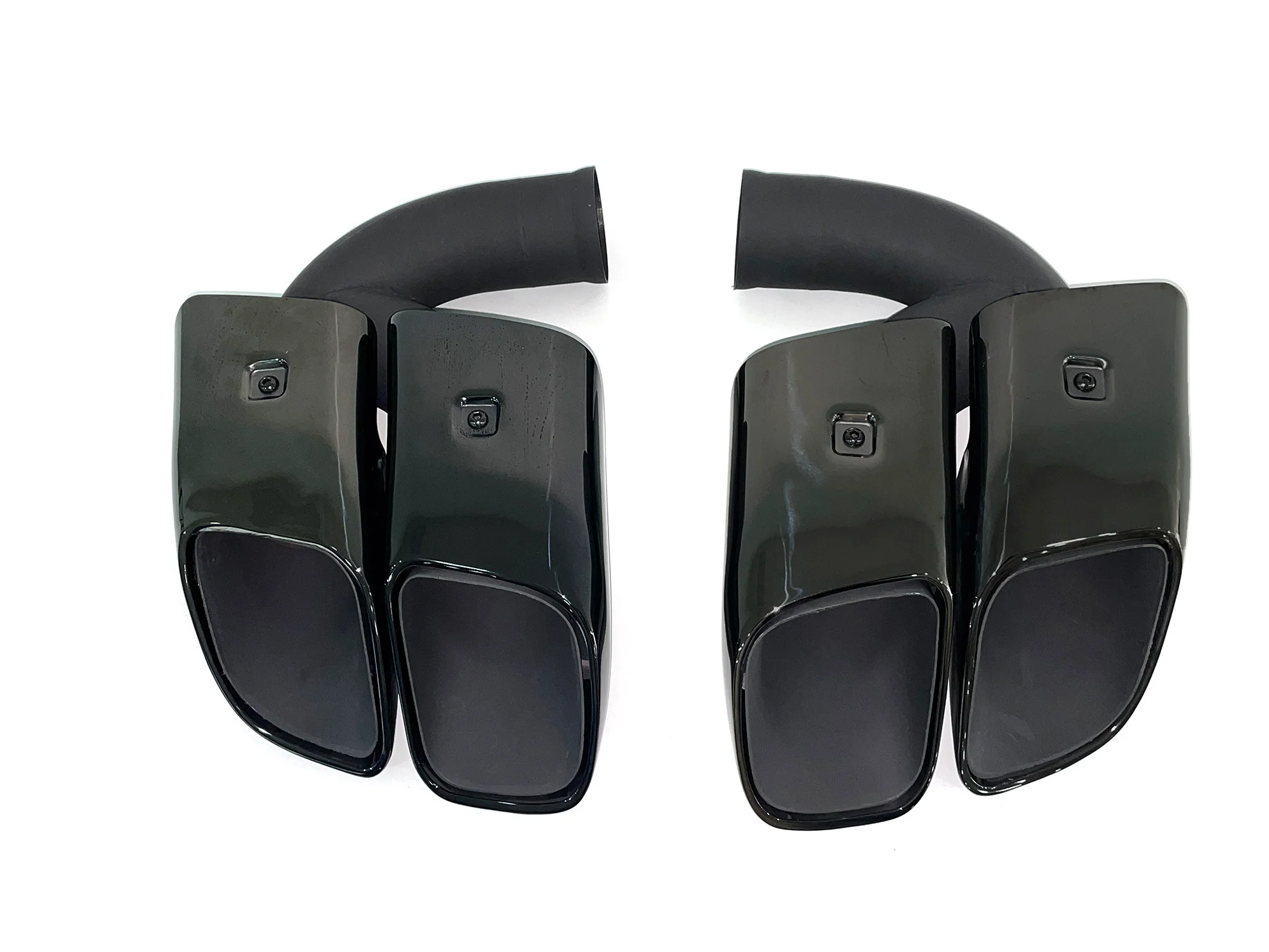 Square Twin Exhaust Tips For 11-14 Porsche Cayenne Base 958.1 Short Pipe - Image 13