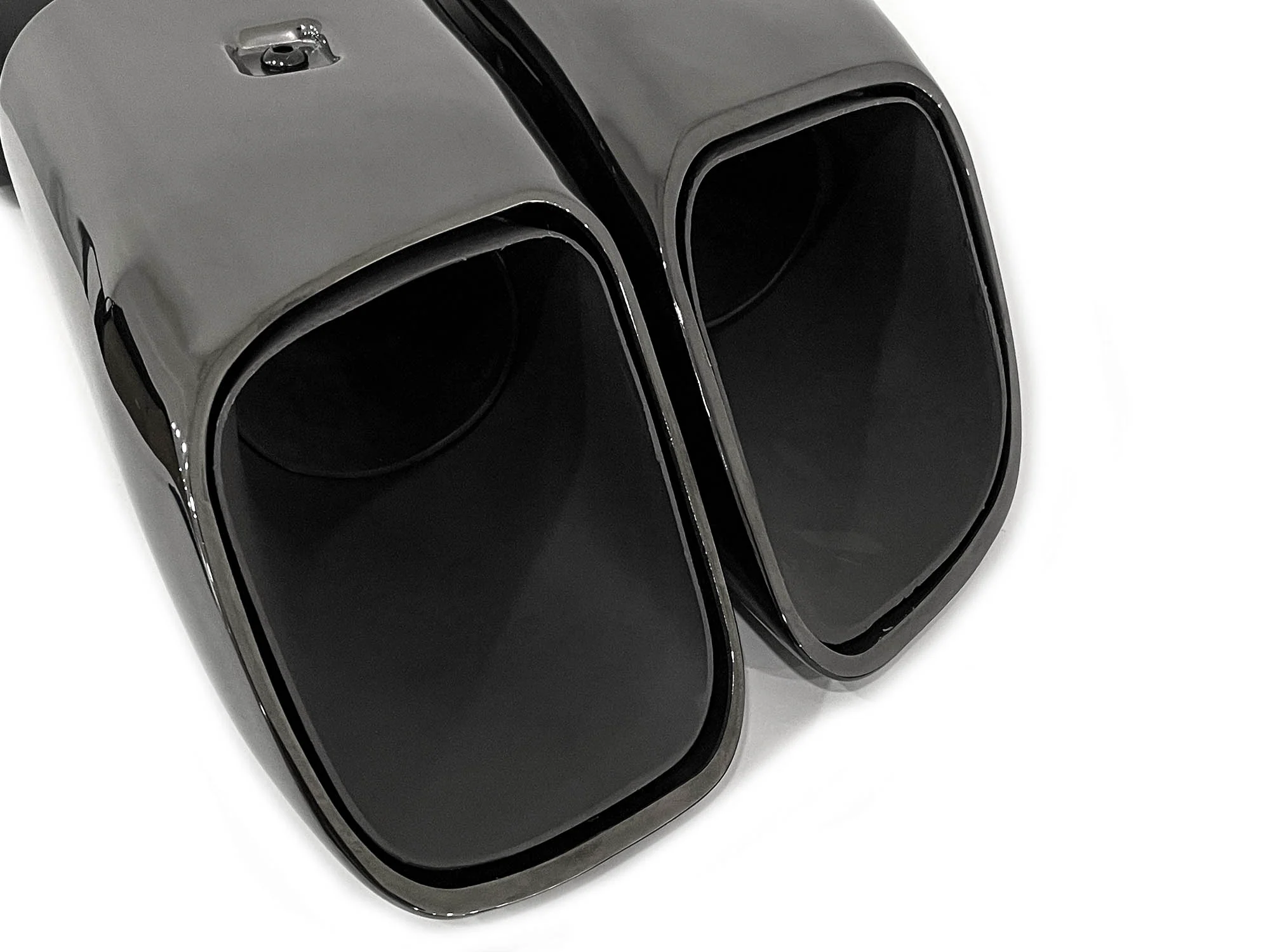 Square Twin Exhaust Tips For 11-14 Porsche Cayenne Base 958.1 Short Pipe - Image 14