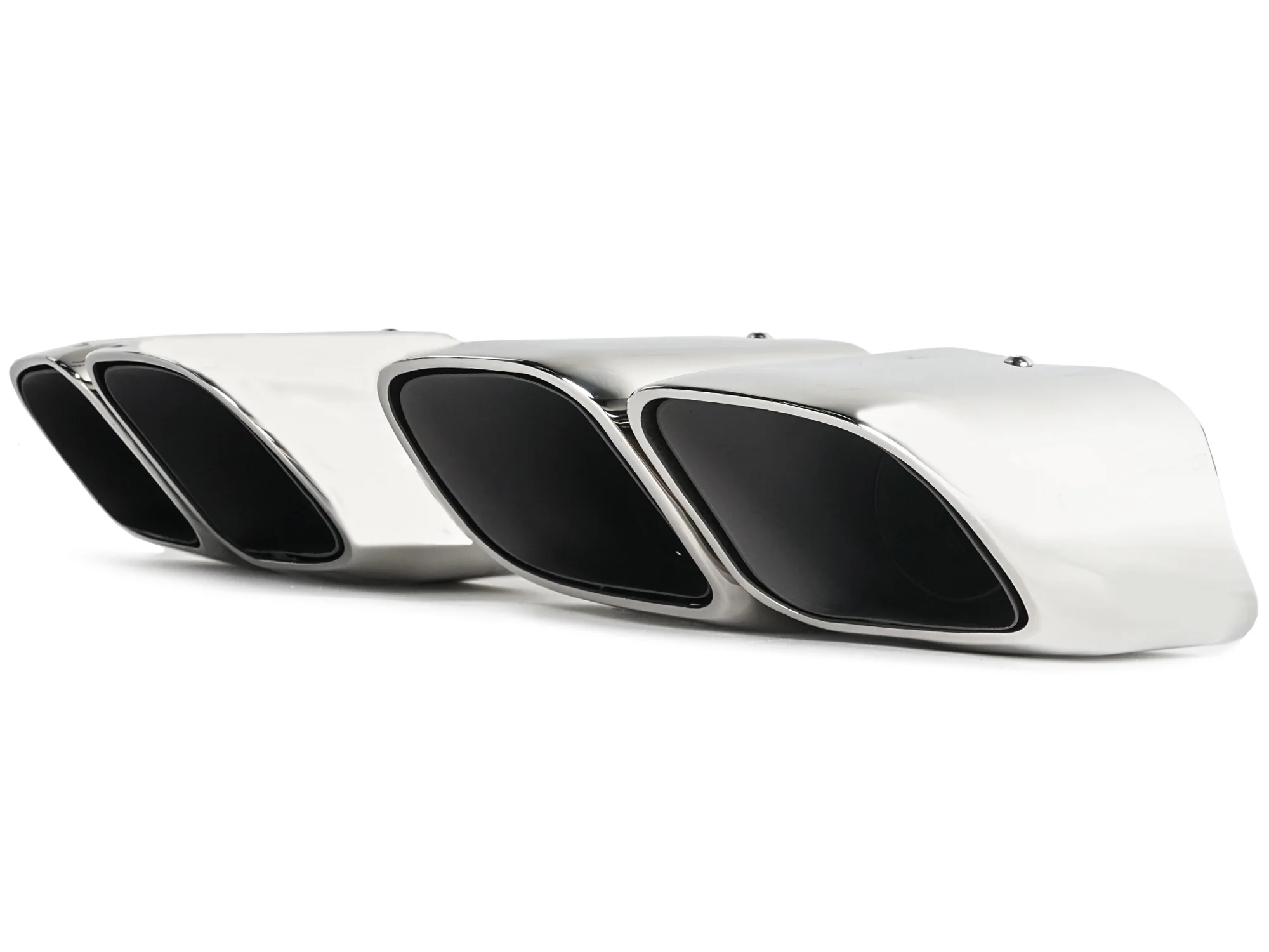 Square Twin Exhaust Tips For 11-14 Porsche Cayenne Base 958.1 Short Pipe - Image 19