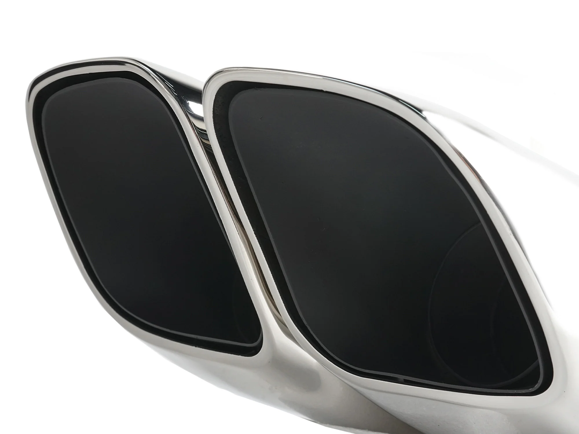 Square Twin Exhaust Tips For 11-14 Porsche Cayenne Base 958.1 Short Pipe - Image 21