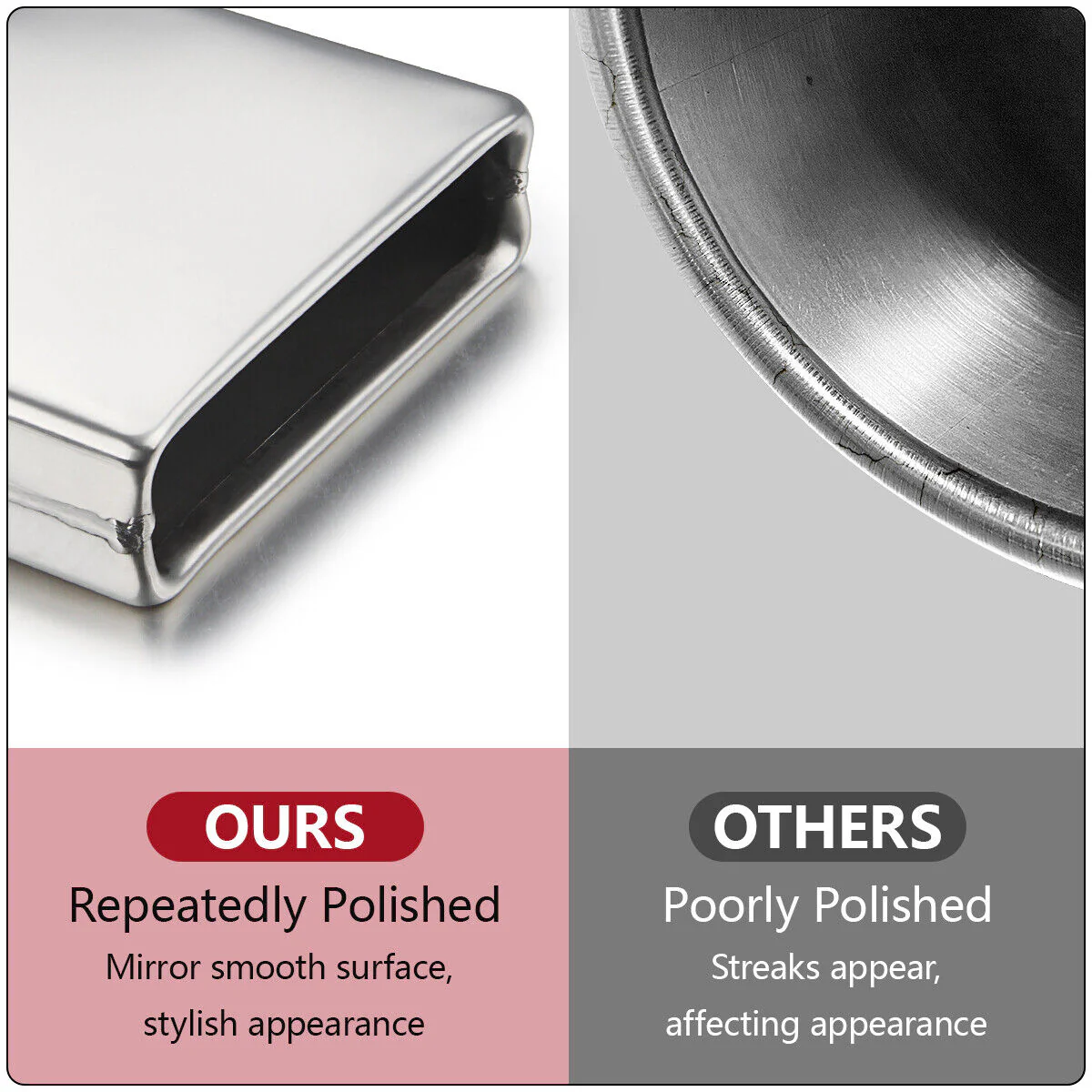 Stainless Steel Square Exhaust Tip 2.25" inlet 6" x 1.8"Outlet 10" Long Camaro - Image 3