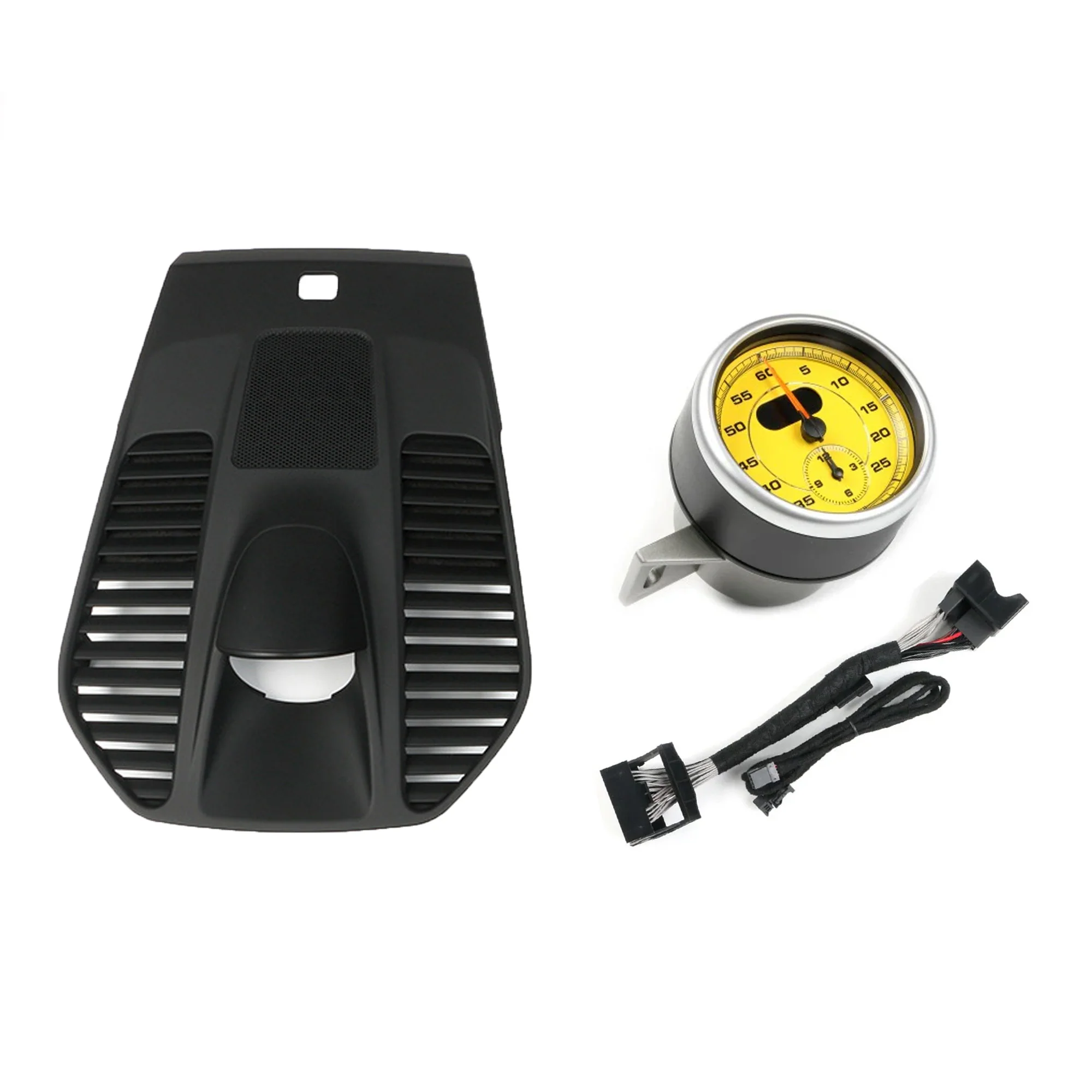 Sport Chrono Upgrade Kit for Porsche 911 991 2012-2018 Black Dashboard Cover Panel & Stopwatch Clock Set - Image 12