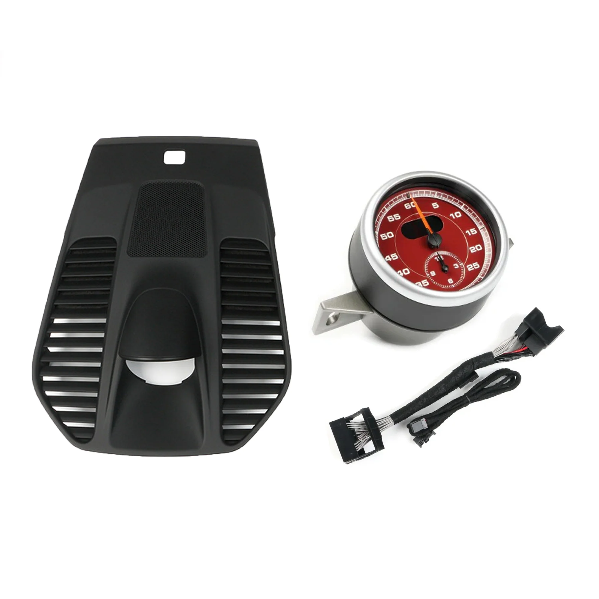 Sport Chrono Upgrade Kit for Porsche 911 991 2012-2018 Black Dashboard Cover Panel & Stopwatch Clock Set - Image 9