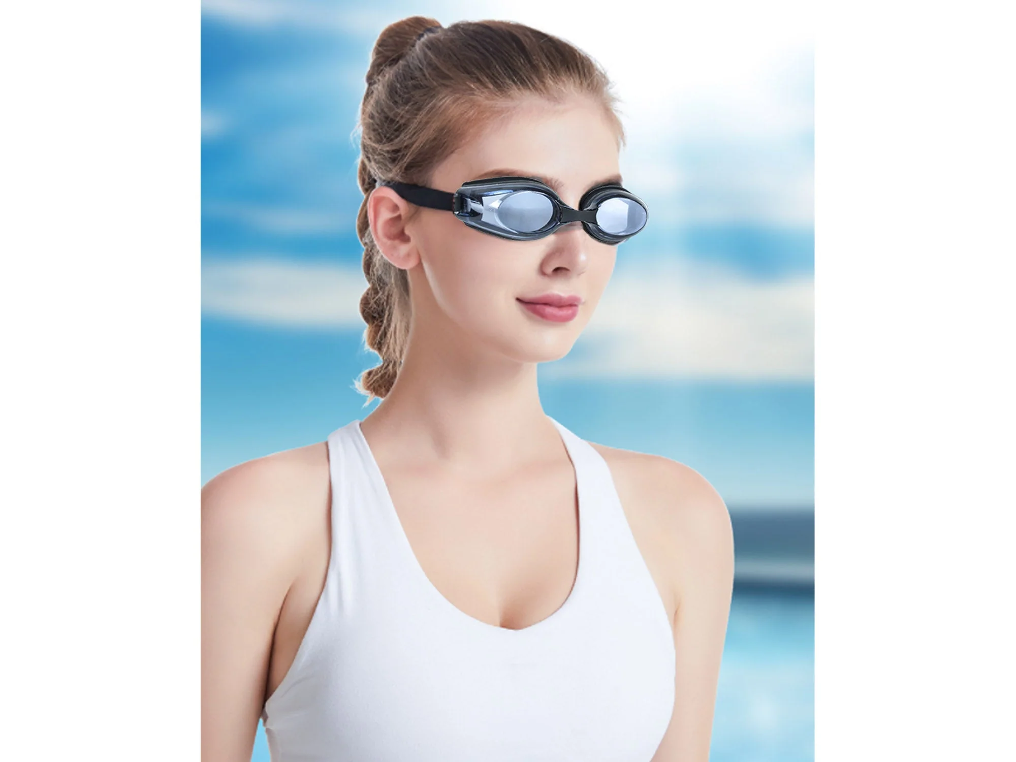 Swimming Goggles UV Protection Anti-Fog Swim Glasses Adjustable -1.5 to -8 - Image 4