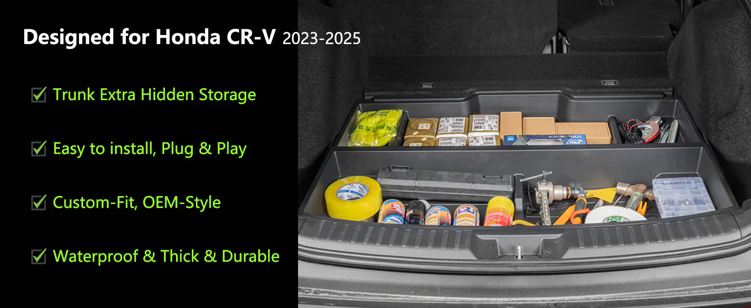 Trunk Storage Box Bins SUV Insert Cargo Hidden Organizer for Honda CRV 2023-2025 - Image 13