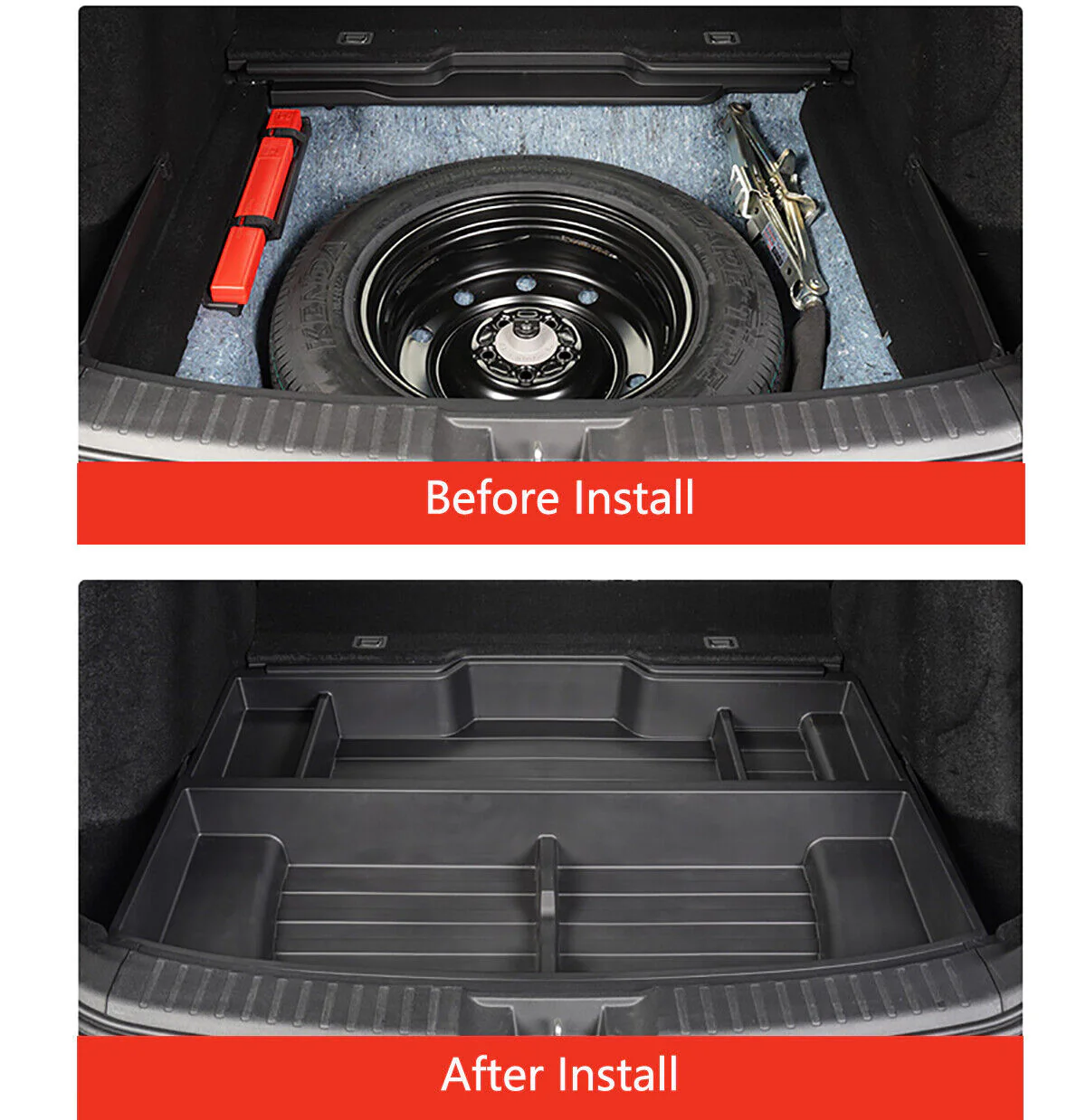 Trunk Storage Box Bins SUV Insert Cargo Hidden Organizer for Honda CRV 2023-2025 - Image 3