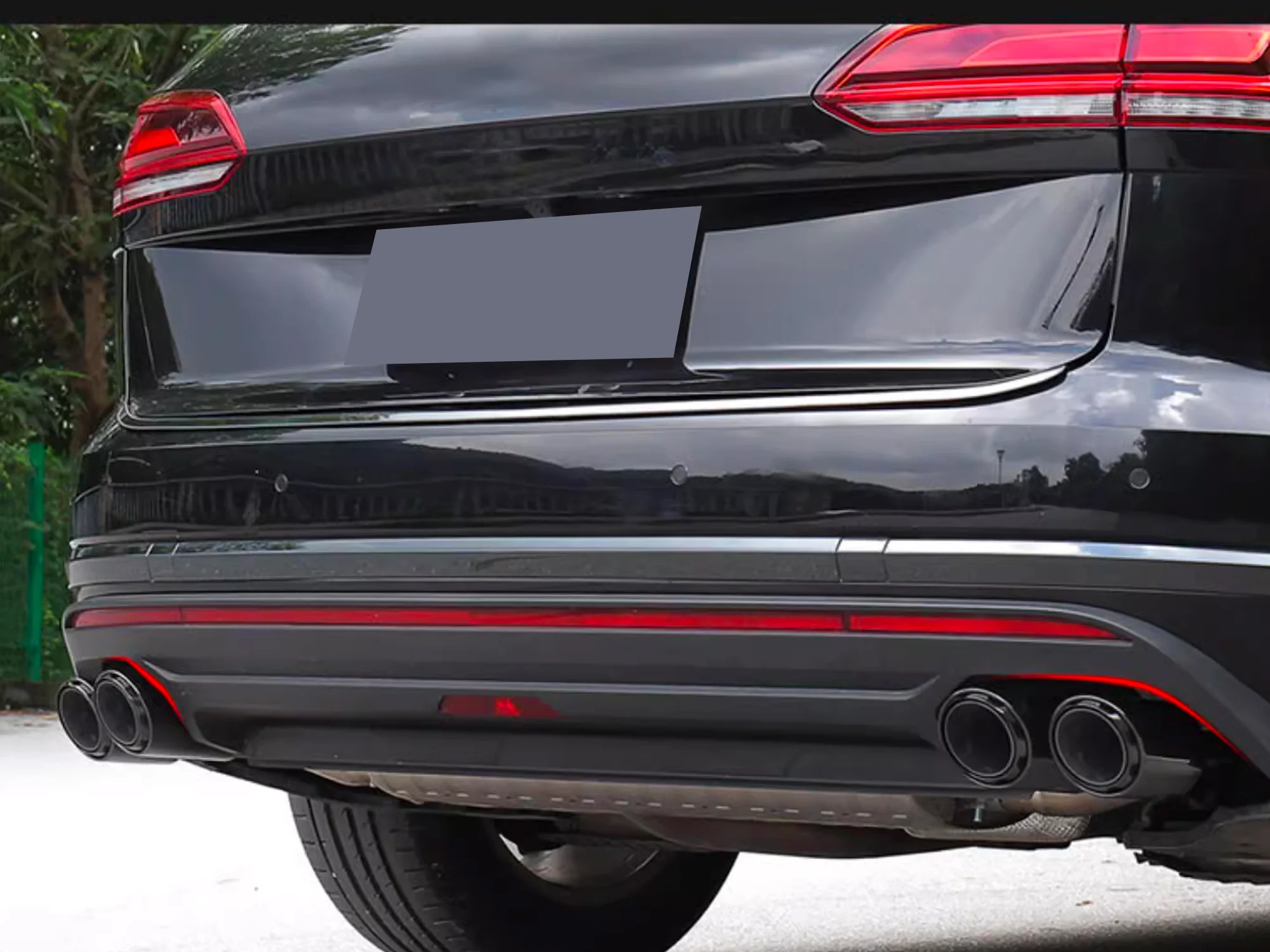 Twin Round Exhaust Tips replacement for VW Touareg 2.0 2019 2020 2021 2022 2023 2024 - Image 2