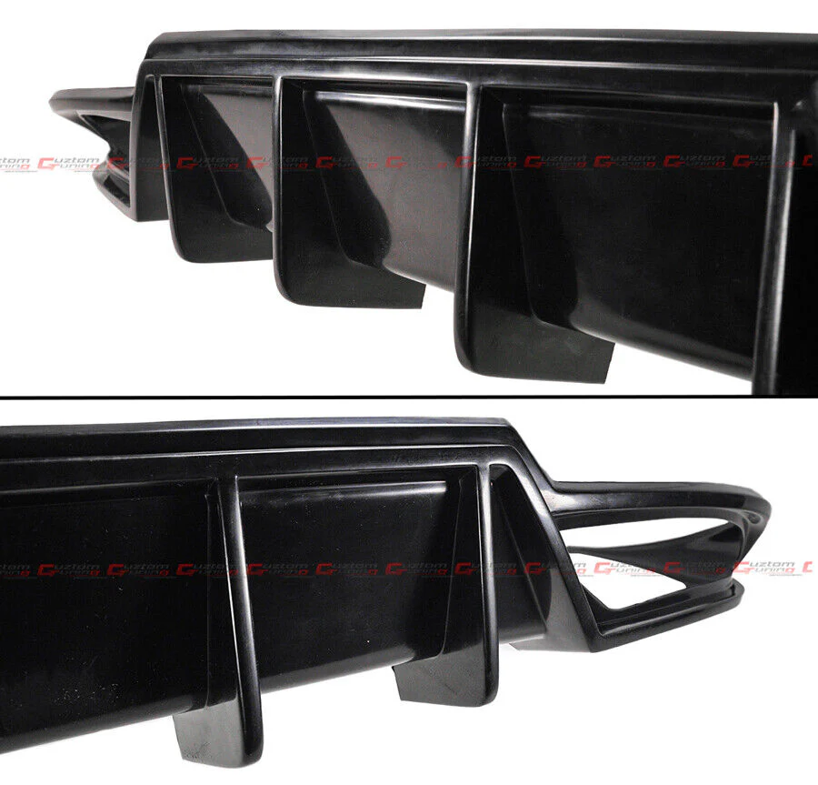 Unpainted Black For 2013-2020 Lexus GS300 GS350 F Sport WA Style Shark Fin Rear Bumper Diffuser - Image 3