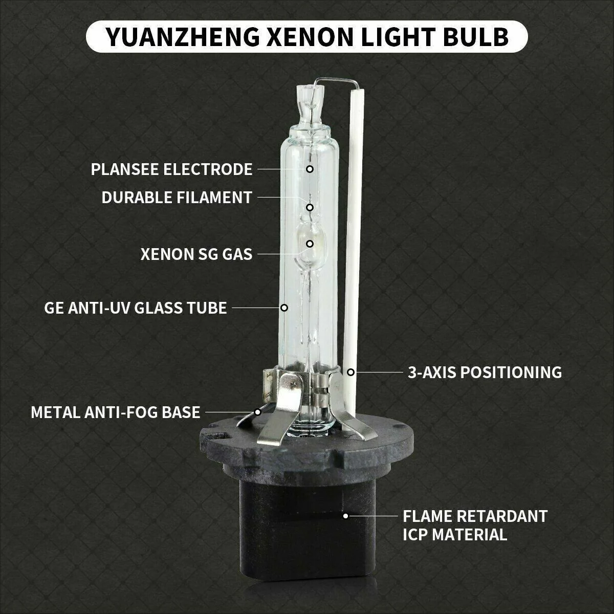 VLAND 35W 6000K White D2H Xenon Bulbs Conversion HID Kit with Ballast light - Image 5
