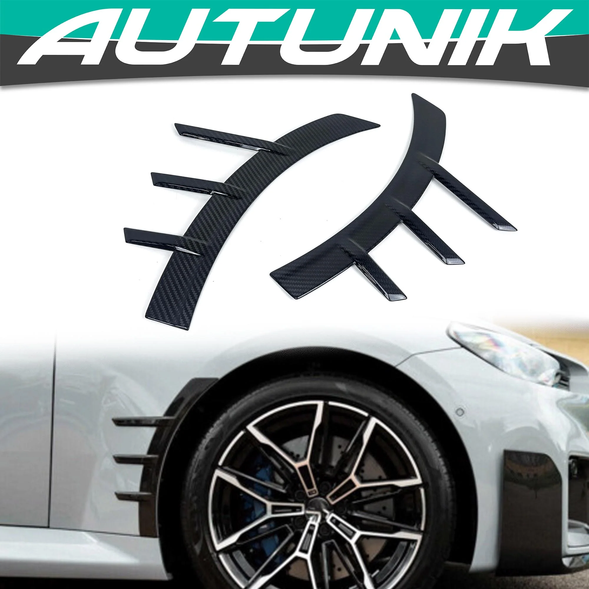 Dry Carbon Fiber Front & Rear Fender Arch Trims for BMW G87 M2 Coupe 2023 2024