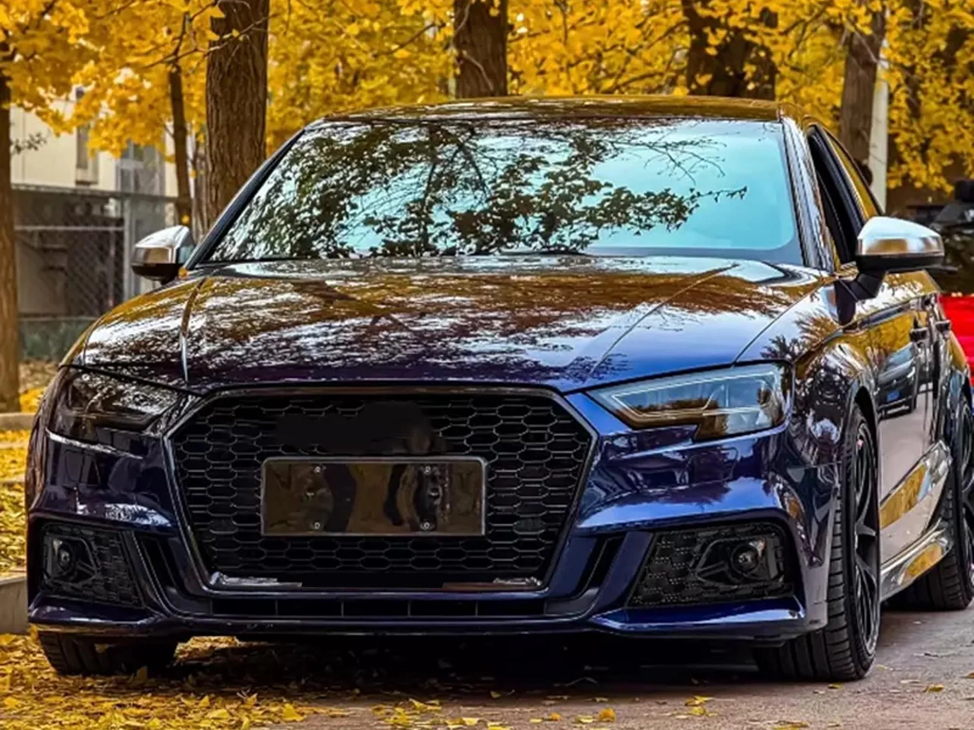 For 2017-2020 Audi A3 Sline S3 8V Black Front Bumper Fog Light Grille Cover Left+Right - Image 3