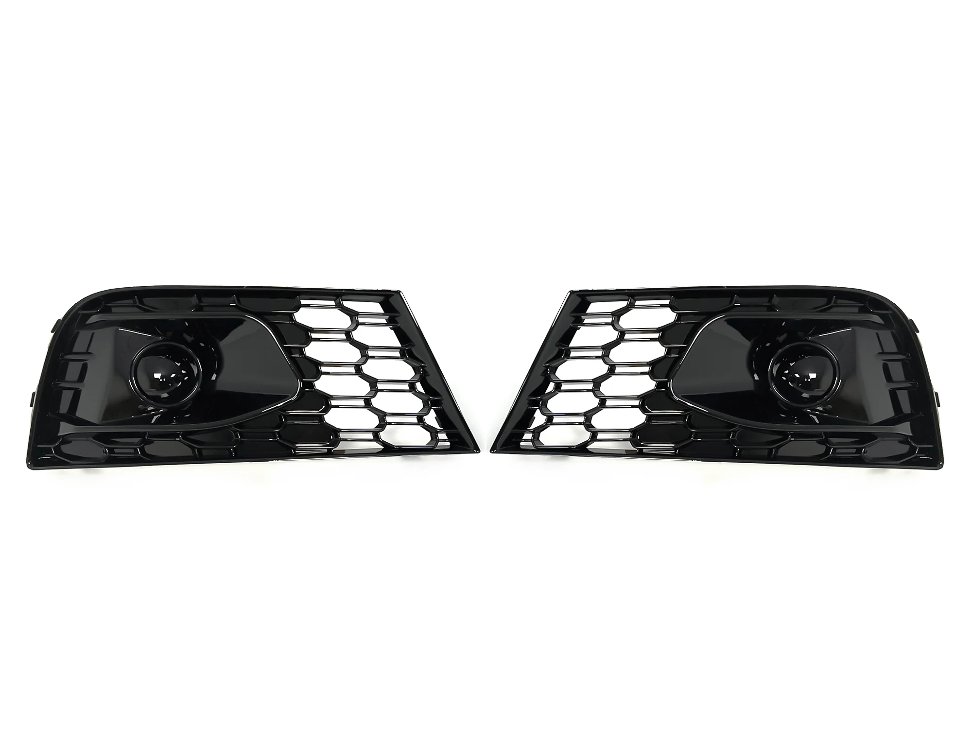 For 2017-2020 Audi A3 Sline S3 8V Black Front Bumper Fog Light Grille Cover Left+Right - Image 5