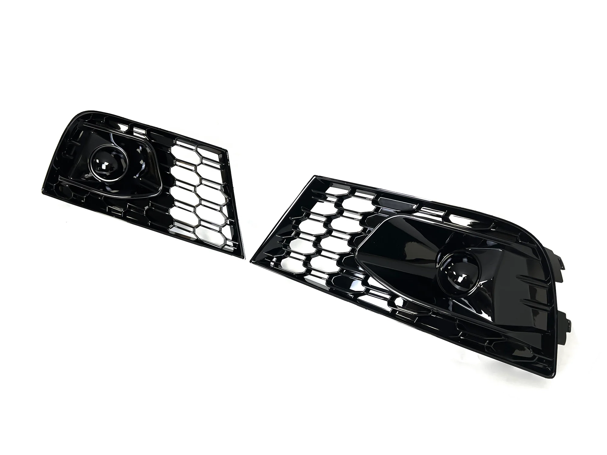 For 2017-2020 Audi A3 Sline S3 8V Black Front Bumper Fog Light Grille Cover Left+Right - Image 6