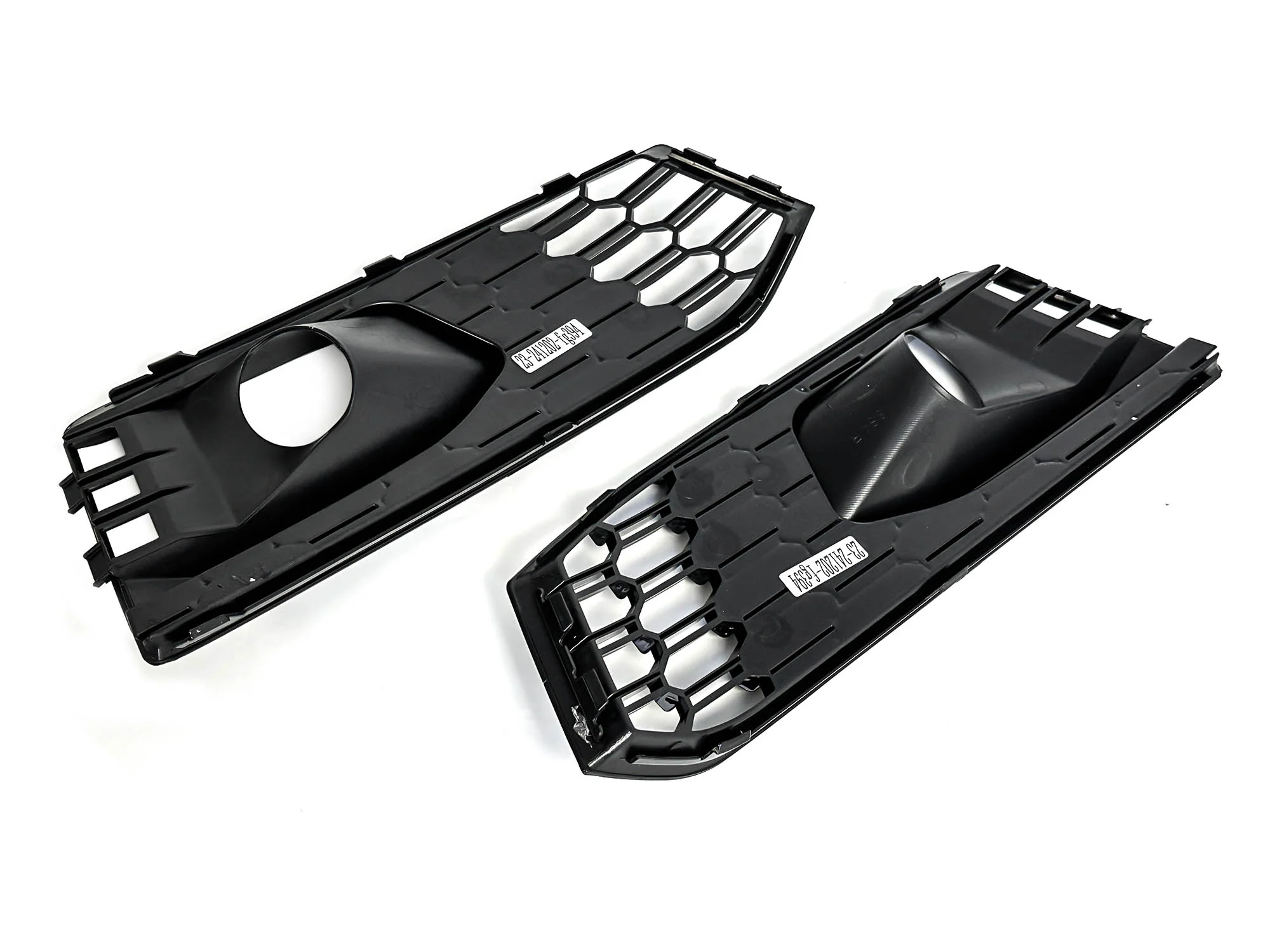 For 2017-2019 Audi A4 B9 S-line S4 Black Front Bumper Fog Light Grille Cover w/ ACC Caps - Image 15