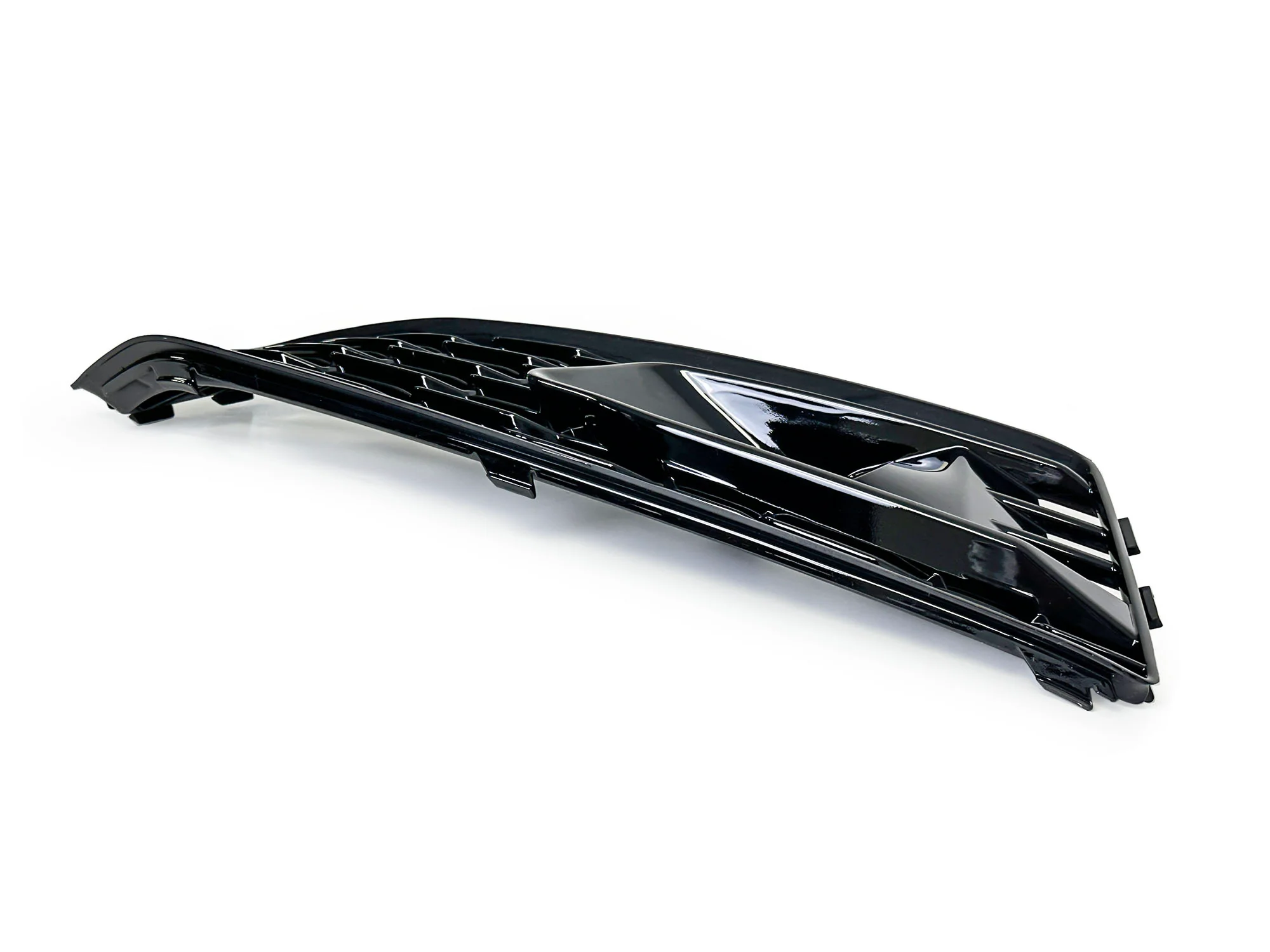 For 2017-2019 Audi A4 B9 S-line S4 Black Front Bumper Fog Light Grille Cover w/ ACC Caps - Image 8