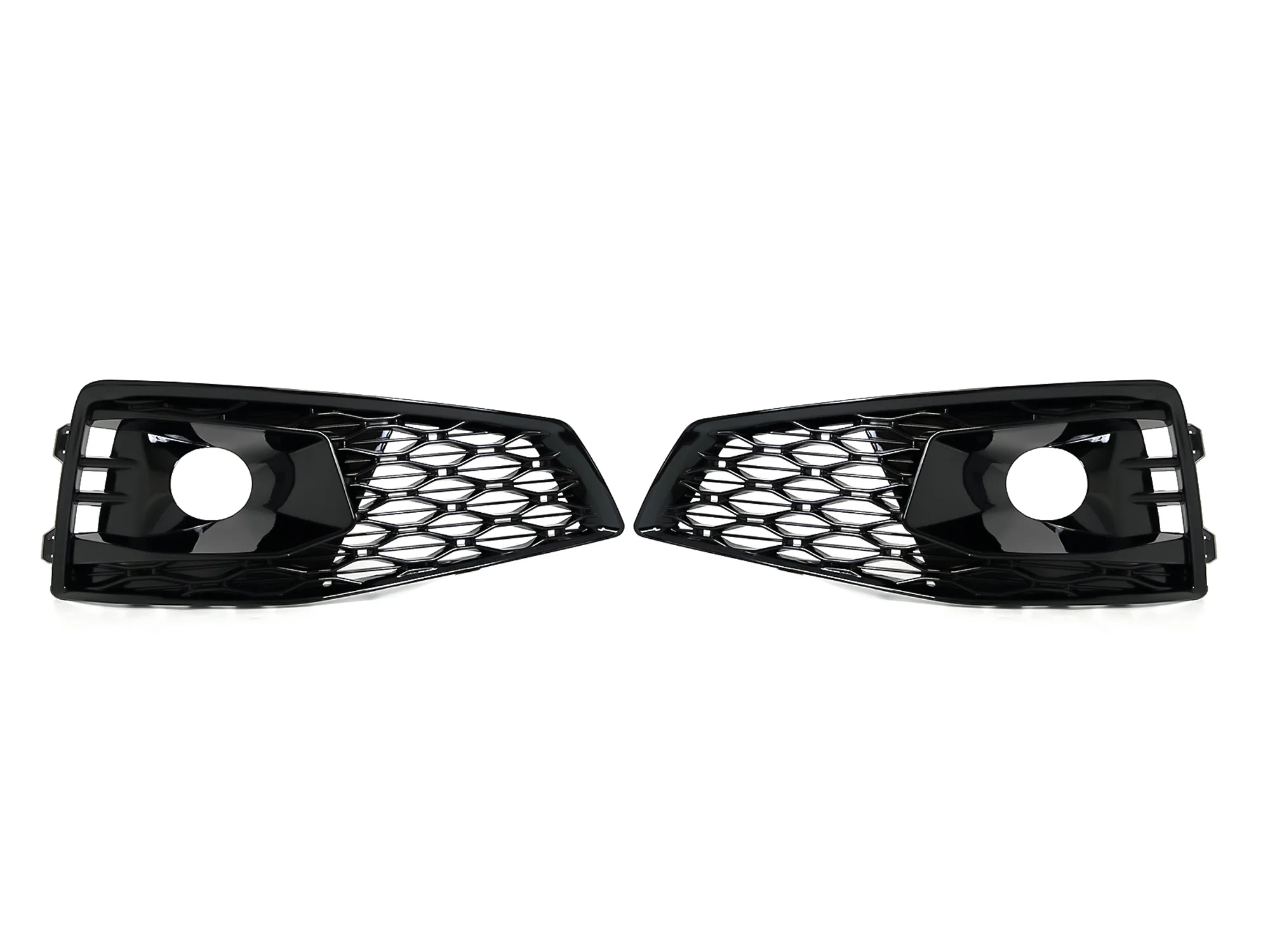 Gloss Black Fog Light Cover Grille Covers for Audi A4 S4 B9 2020-2023 2024 - Image 4