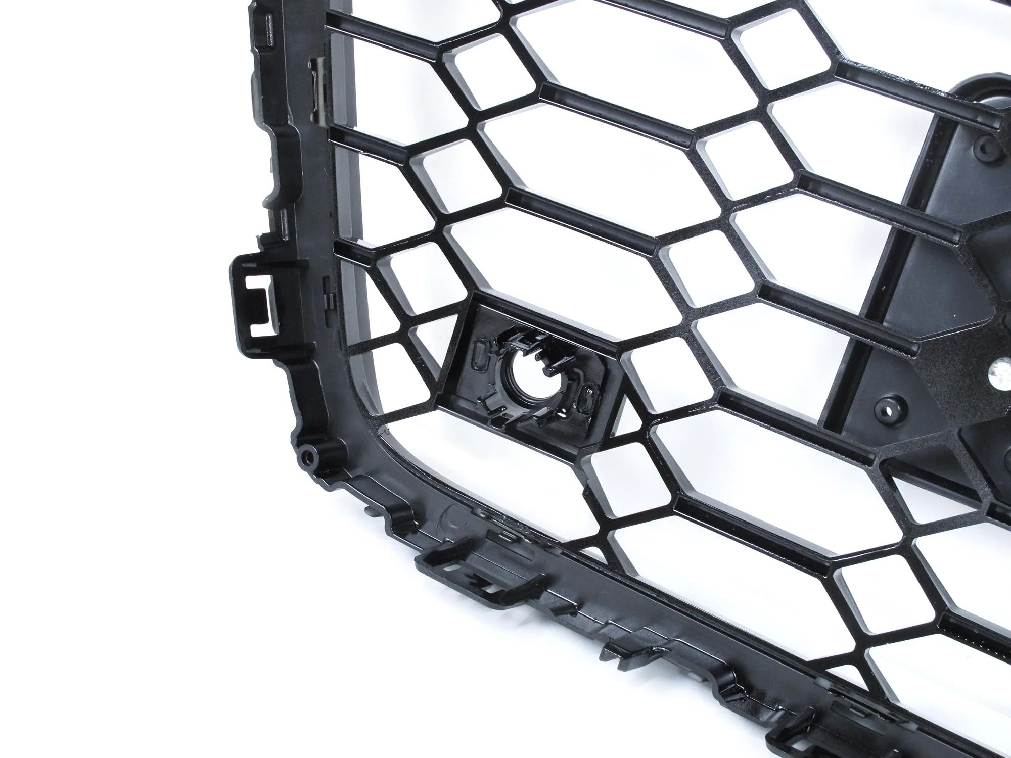Gloss Black Honeycomb Front Grille for Audi A6 C8 S6 2019-2025 - Image 9