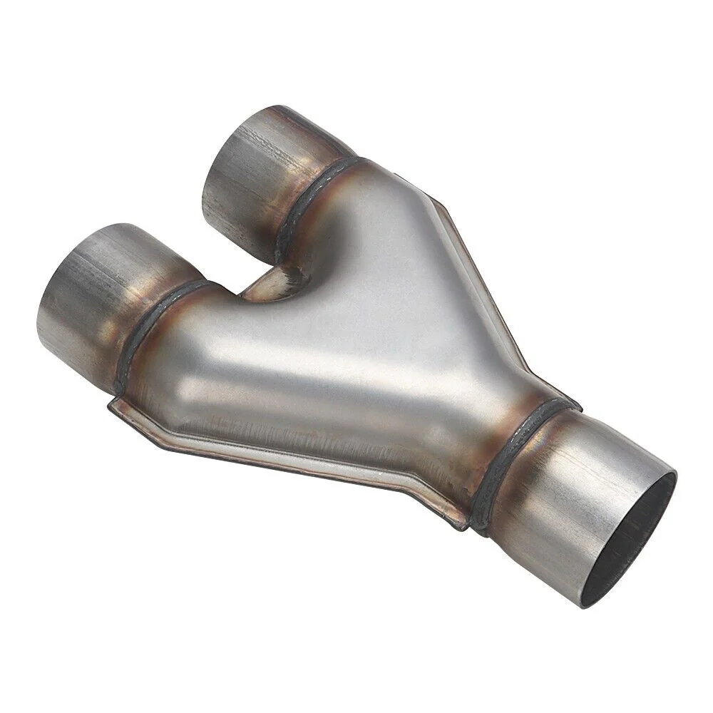 Welded Exhaust Tip Y-Pipe 2.5" Dual Inlet/2.5"inch Single Outlet Stainless Steel - Image 4