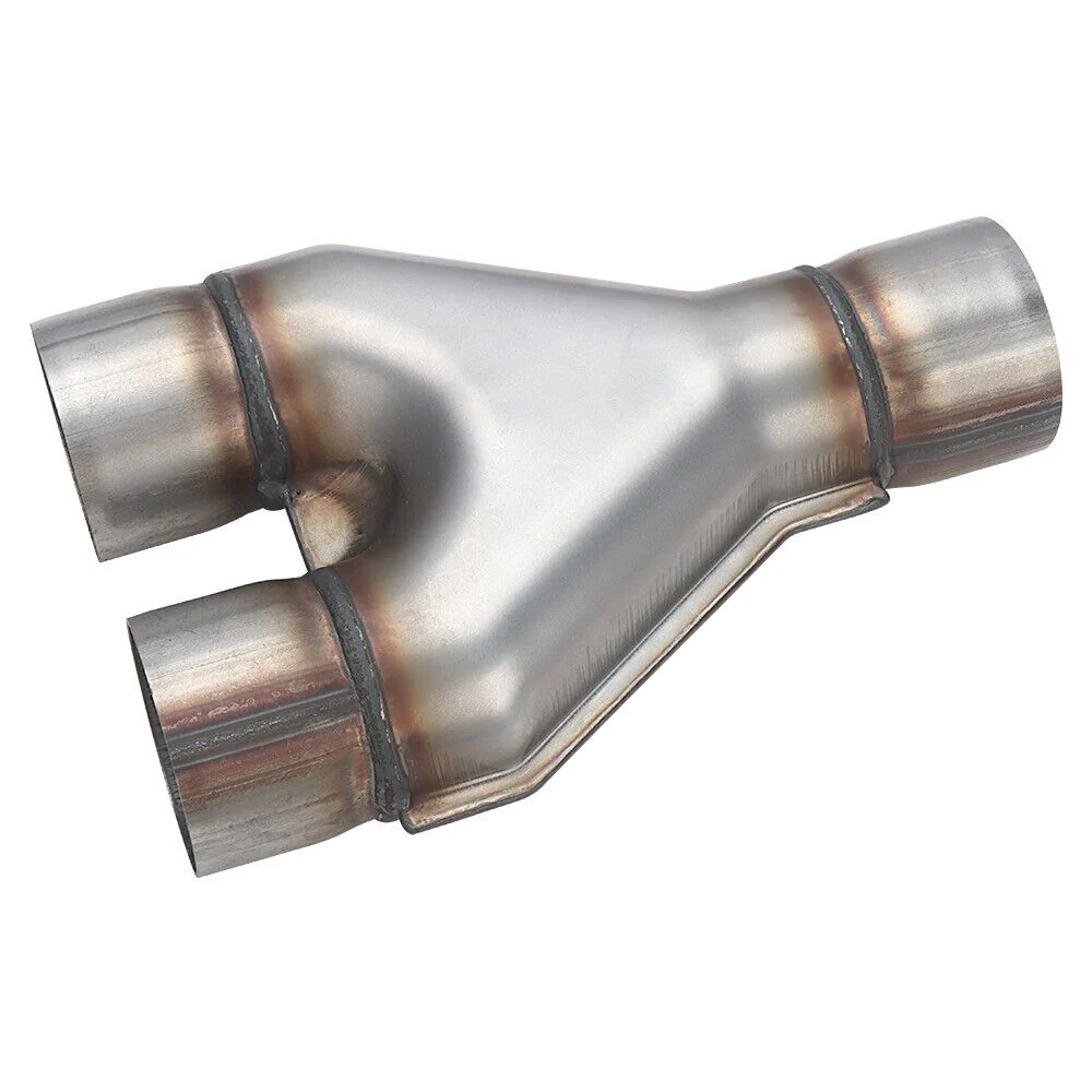 Welded Exhaust Tip Y-Pipe 2.5" Dual Inlet/2.5"inch Single Outlet Stainless Steel - Image 5