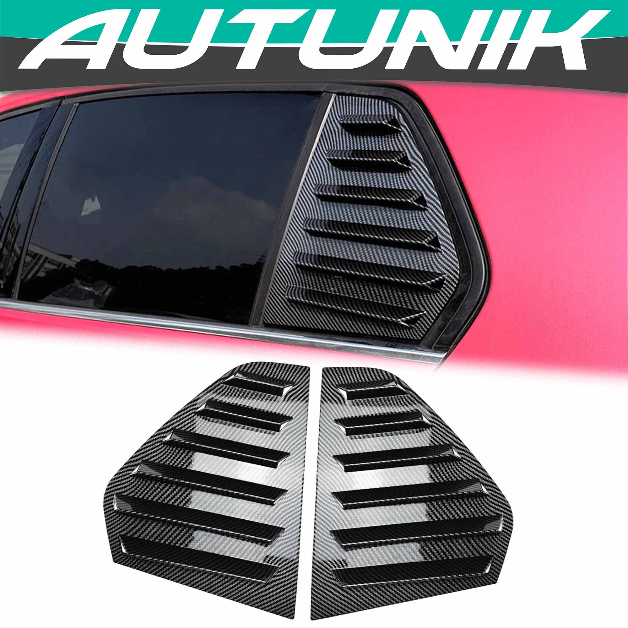 Window Louver Rear Side Vent Cover for VW Golf MK8 2021-2023