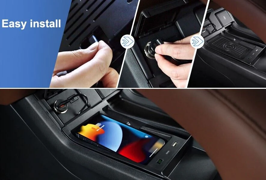 Wireless Car Charger with USB Port Console Charging Pad for Acura RDX 2019-2023 - Image 7