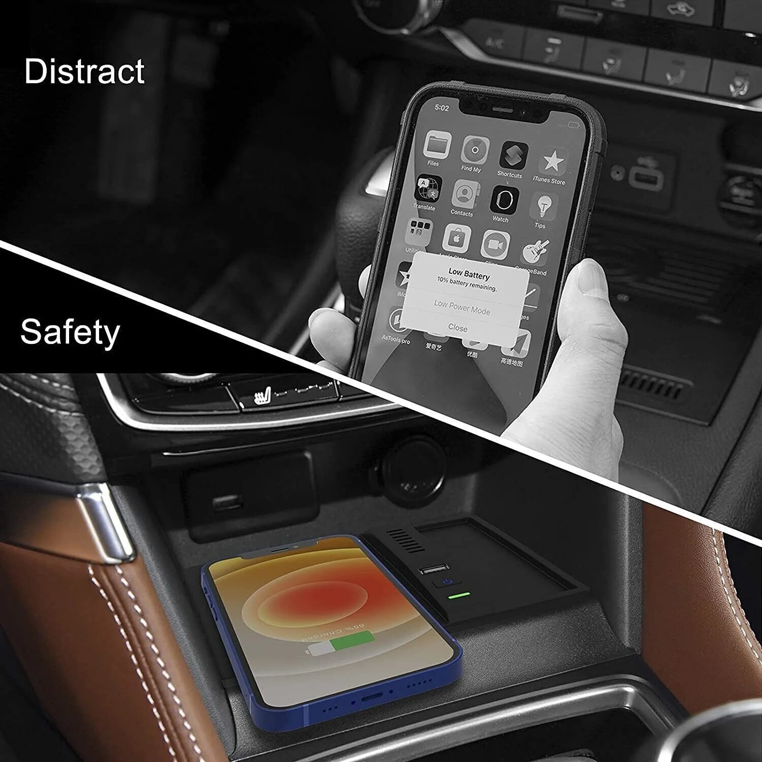Wireless Charger Center Console Charging Pad for 2018-2023 Subaru Forester Impreza - Image 5