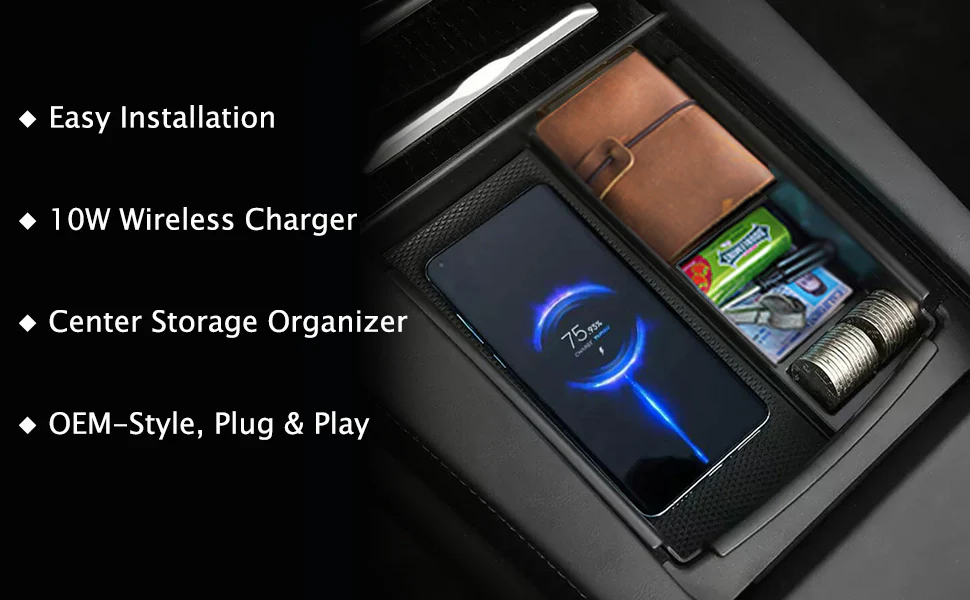 Wireless Charger Center Console Qi Charging Station Pad for Tesla Model S X 2016-2020 - Image 9