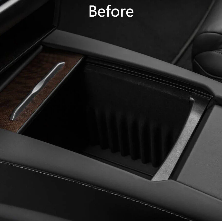 Wireless Charger Qi Charging Pad Center Organizer Storage Box for Tesla Model S X 16-20 - Image 2